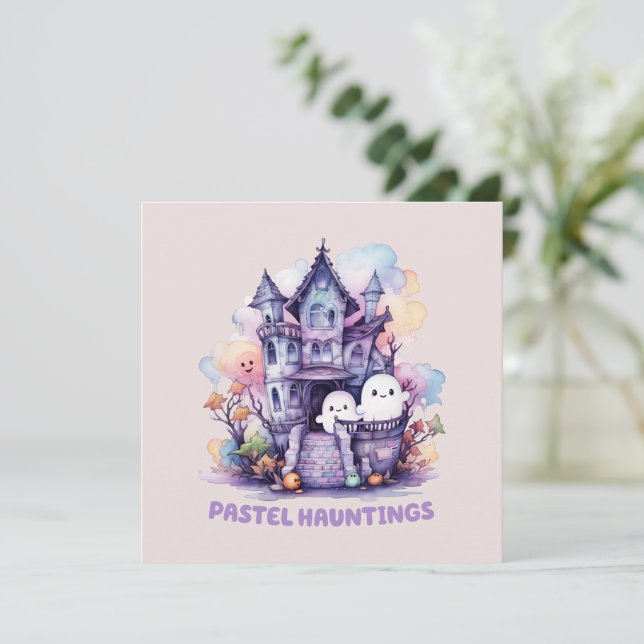 Pastel Hauntings - Cute Pastel Lila House (Stående Fram)