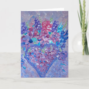 Pastel Heart Note Card Helgkort