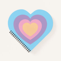 pastel heart notebook