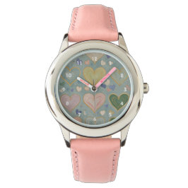 Pastel Heart Tapestry Armbandsur
