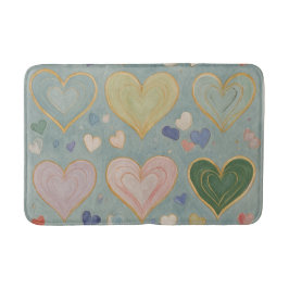 Pastel Heart Tapestry Badrumsmatta