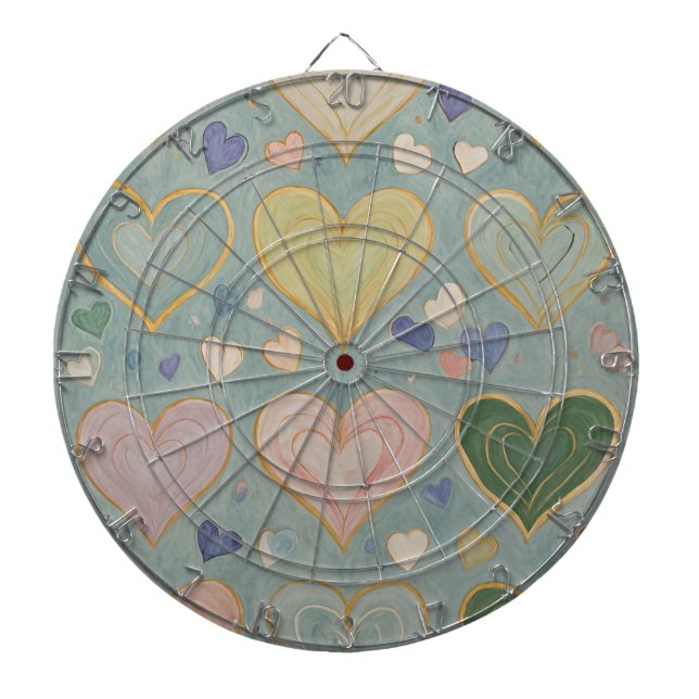 Pastel Heart Tapestry Darttavla (Framsidan)