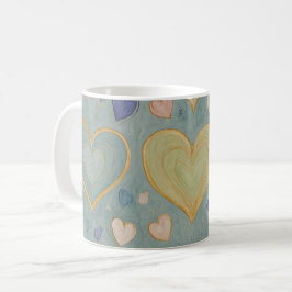 Pastel Heart Tapestry Kaffemugg