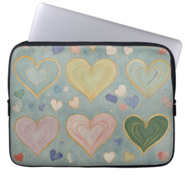 Pastel Heart Tapestry Laptop Fodral