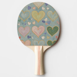 Pastel Heart Tapestry Pingisracket