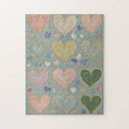 Pastel Heart Tapestry Pussel
