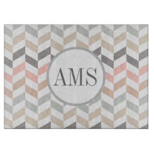 Pastel Herringbone Monogram