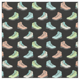 Pastel Hiking Boots på Black Patterned Tyg