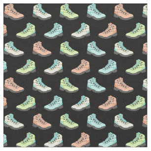 Pastel Hiking Boots på Black Patterned Tyg