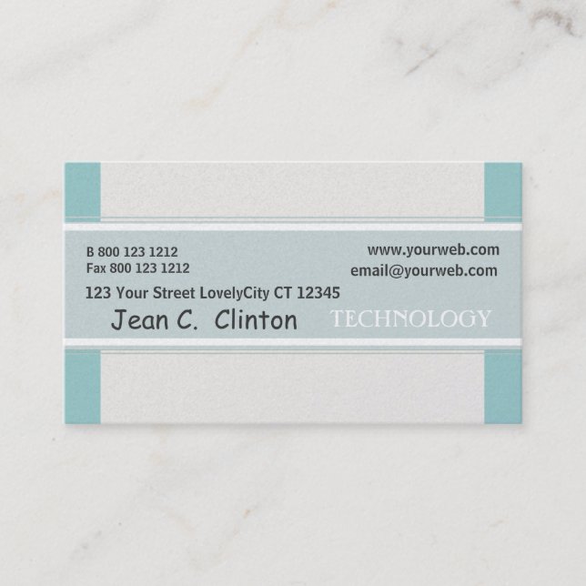 Pastel Himlar Blue-Abstrakt Geometric Promoting Visitkort (Framsida)