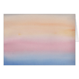 Pastel Himlar Impressionist Watercolor Hälsningskort
