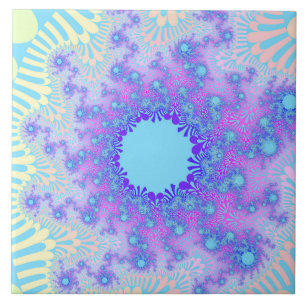 Pastel Himlar Sunburst Kakelplatta