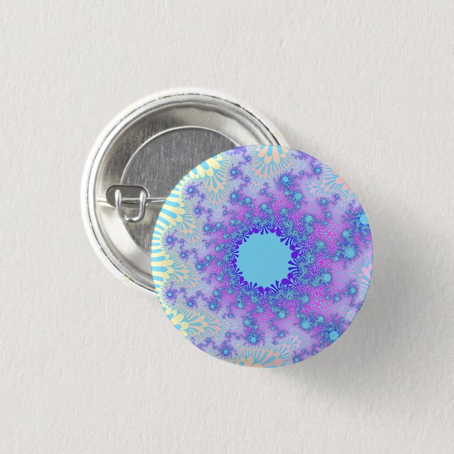 Pastel Himlar Sunburst Knapp (Framsida & baksida)