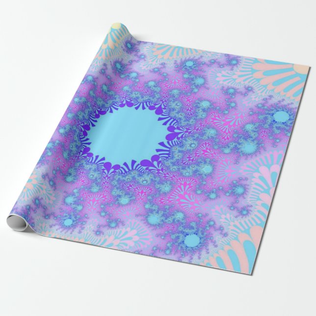 Pastel Himlar Sunburst Presentpapper (Utrullad)