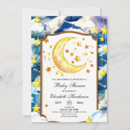 Pastel Himmelsk Celestial Baby Shower Inbjudningar