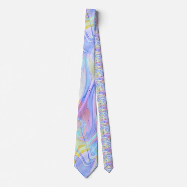 Pastel hologram manar necktie-herrkläder i nacke slips (Framsida)