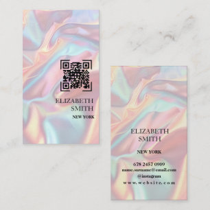 Pastel Hologram Struktur Affärskort Visitkort