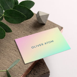 Pastel HoloGrapcs Modern Esthetician Visitkort