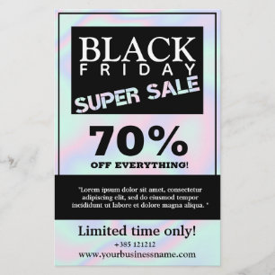Pastel HoloGrapel Struktur Sale Flygblad