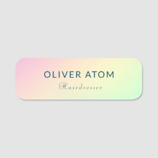 Pastel HoloGrapeteician Aesthetic Namnbricka
