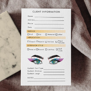 Pastel HoloGraph Eyelash Extensions Karta Visitkort