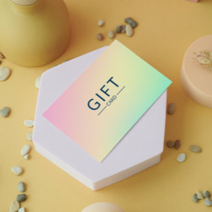 Pastel HoloGraph Salon Certificate Gift Card Visitkort