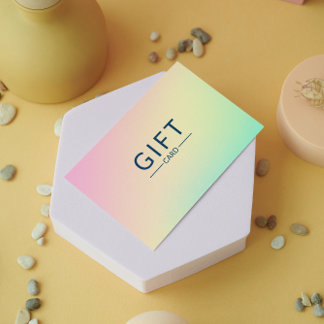 Pastel HoloGraph Salon Certificate Gift Card Visitkort