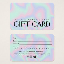 Pastel HoloGraph Struktur Gift-kort Visitkort