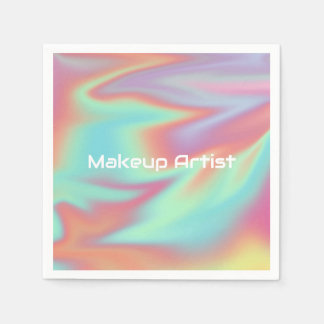 Pastel Holographic Swirl Abstract Pappersservett