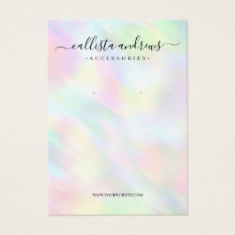 Pastel HoloGraphics Rainbow Earring Visning Card Visitkort