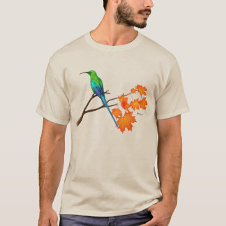 Pastel hummingbird på en fallmapel gren. t shirt