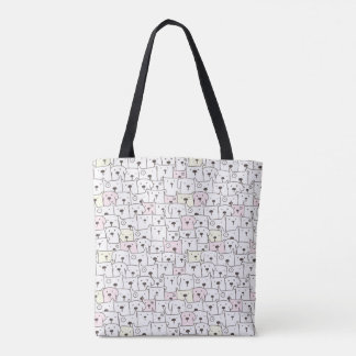 Pastel Hund Tote Bag - Cute & Minimalist Tygkasse