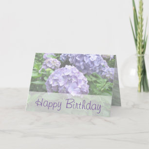 Pastel Hydrangeas på Trebah-födelsedagskort Kort