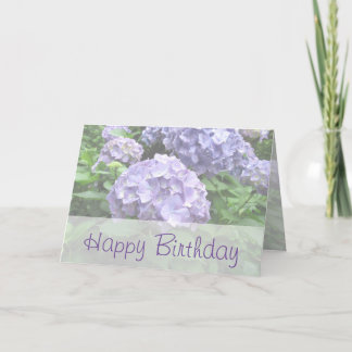 Pastel Hydrangeas på Trebah-födelsedagskort Kort