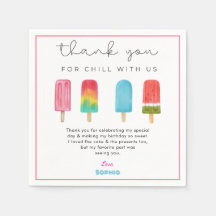 Pastel Ice Cream Birthday Tack-kort