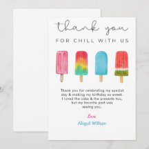 Pastel Ice Cream Birthday Tack-kort