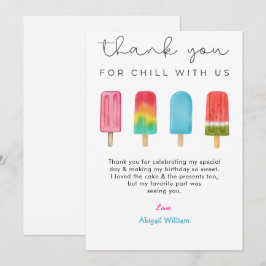 Pastel Ice Cream Birthday Tack-kort Tack Kort