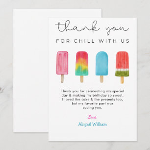 Pastel Ice Cream Birthday Tack-kort Tack Kort