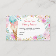 Pastel Ice Cream Blommigt Hur många kisses
