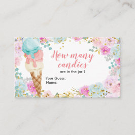 Pastel Ice Cream-Blommigten anger hur många kanine Tilläggskort