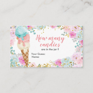 Pastel Ice Cream-Blommigten anger hur många kanine Tilläggskort