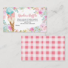 Pastel Ice Cream Undies Raffle-höljeskort Tilläggskort