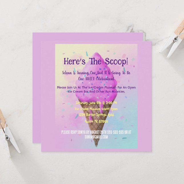 Pastel Ice kräm Cone dropping (Fram/Back In Situ)