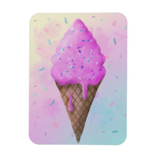 Pastel Ice kräm Cone dropping Magnet