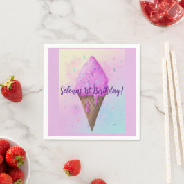 Pastel Ice kräm Cone dropping Pappersservett