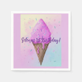 Pastel Ice kräm Cone dropping Pappersservett