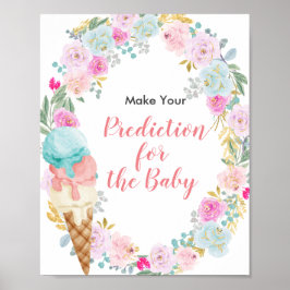 Pastel Ice kräm Predictions for baby Poster