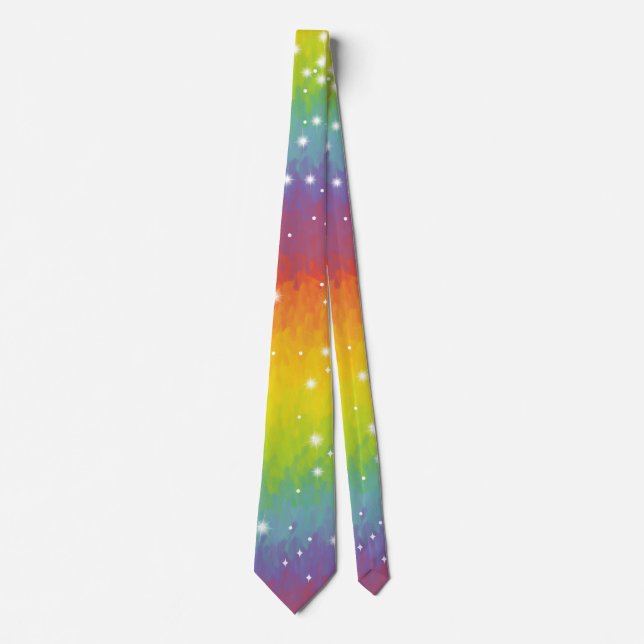 Pastel Impressionist Rainbow Gnistra Firande Slips (Framsida)
