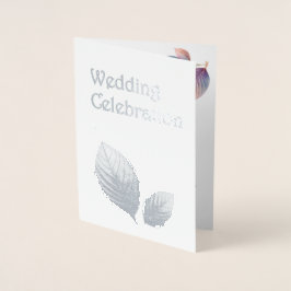 Pastel Iridescent Löv Bröllop Dreamy Pastels Folierat Kort