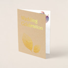 Pastel Iridescent Löv Bröllop Dreamy Pastels Folierat Kort